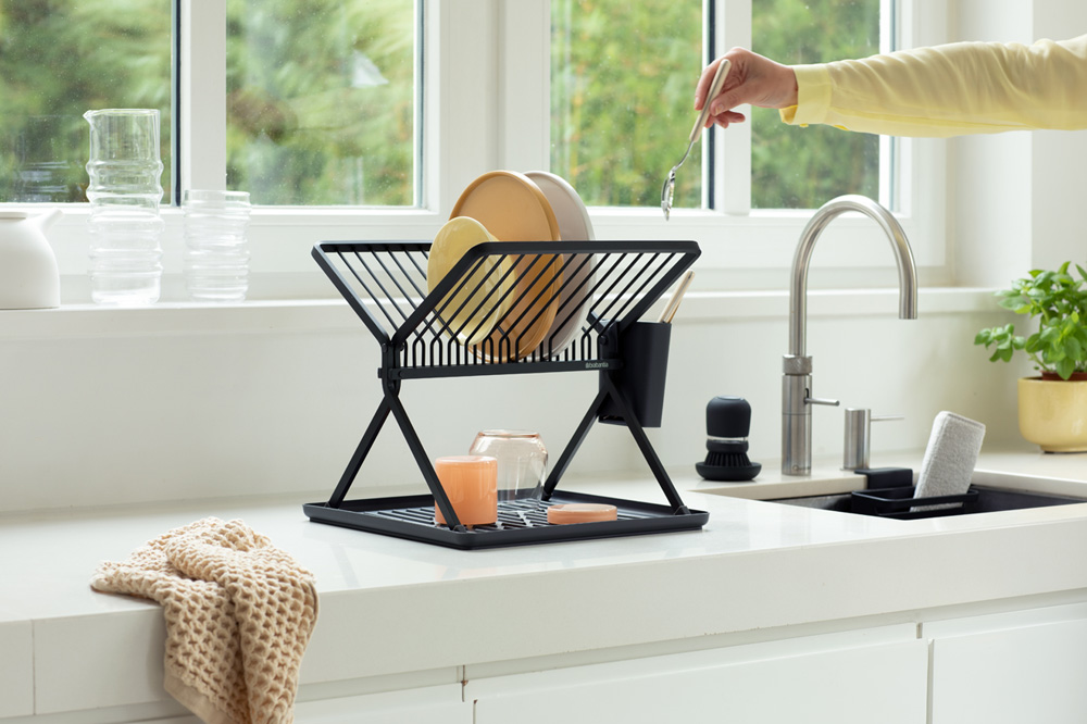 Brabantia skládací odkapávač, tmavě šedá
