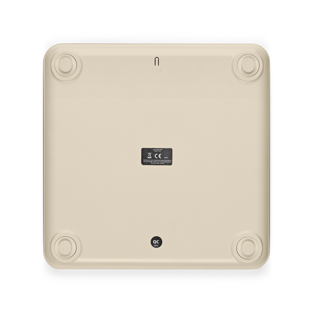 Brabantia ReNew bezbateriová váha do koupelny, jemná béžová