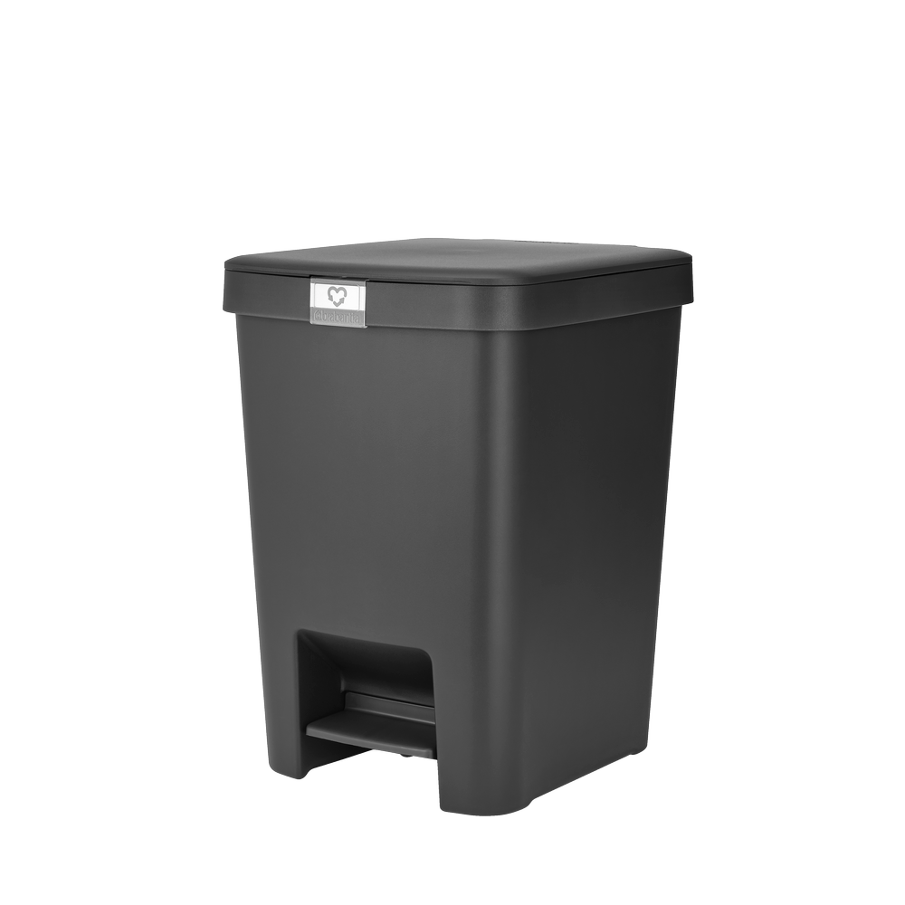 Brabantia plastový odpadkový pedálový koš StepUp - 25 L, tmavě šedá