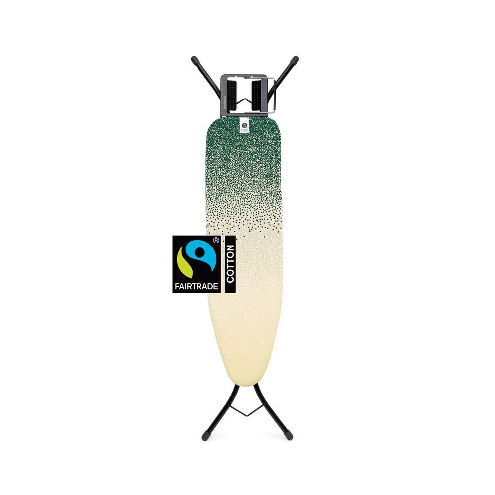 Brabantia žehlicí prkno A 110x30 cm, černý rám, odkládací plocha - Fairtrade bavlna, New Dawn