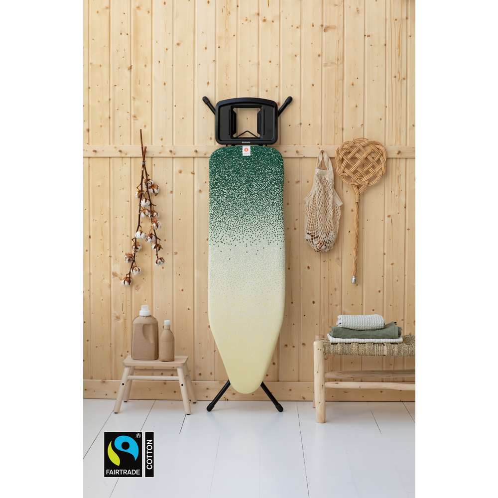 Brabantia žehlicí prkno B 124x38 cm, černý rám, pevná odkládací plocha, New Dawn