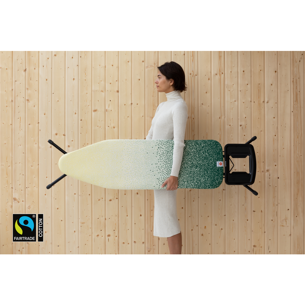 Brabantia žehlicí prkno B 124x38 cm, černý rám, pevná odkládací plocha, New Dawn