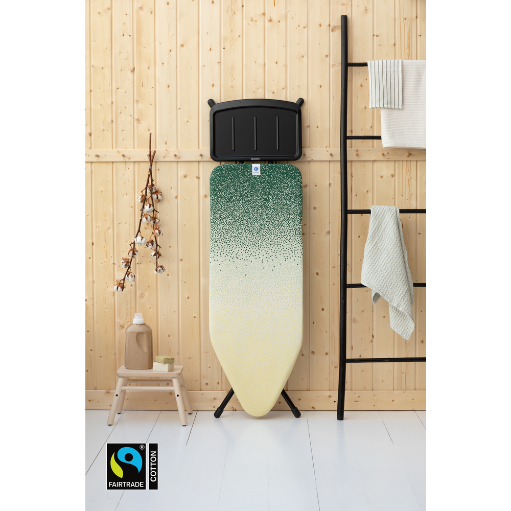 Brabantia žehlicí prkno C 124x45 cm, černý rám, pevný držák parní jednotky, New Dawn