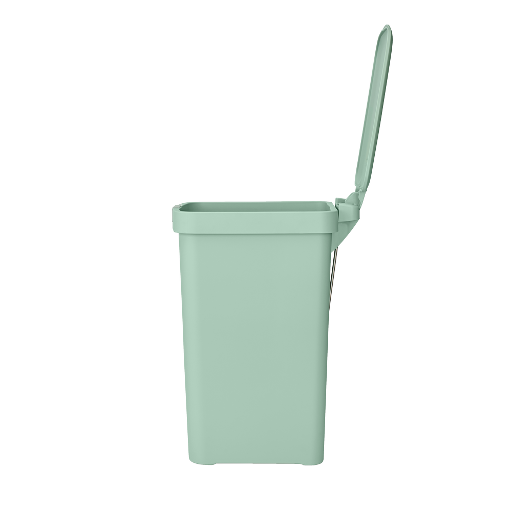 Brabantia plastový odpadkový kompaktní pedálový koš StepUp 16 L, nefritově zelená