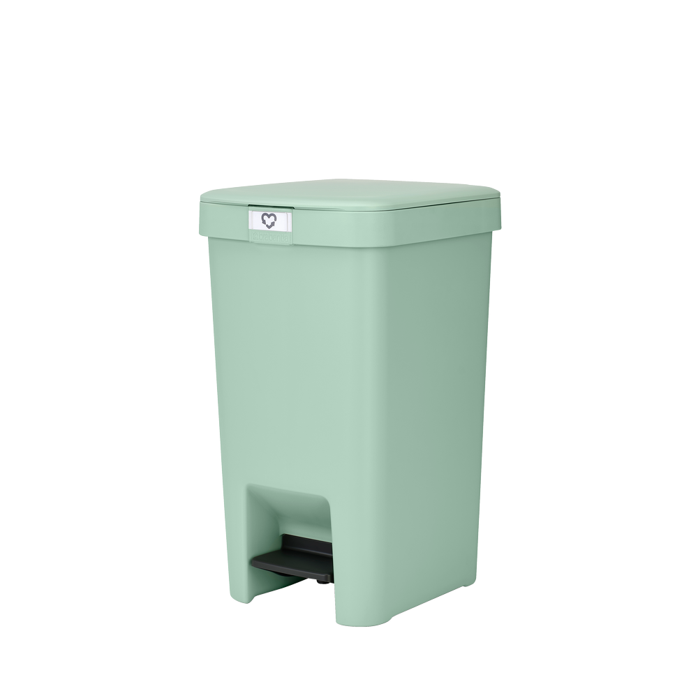 Brabantia plastový odpadkový kompaktní pedálový koš StepUp 16 L, nefritově zelená