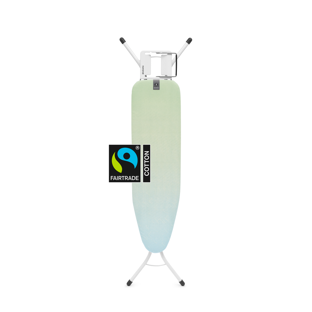 Brabantia žehlicí prkno A, 110x30cm, odkládací plocha pro žehličky, bílý rám 22mm, Soothing Sea