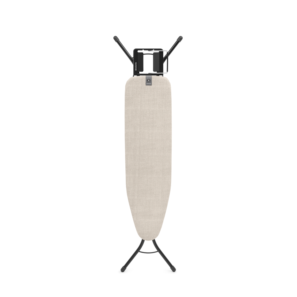 Brabantia žehlicí prkno A, 110x30cm, odkládací plocha pro žehličky, černý rám 22mm, Denim Grey