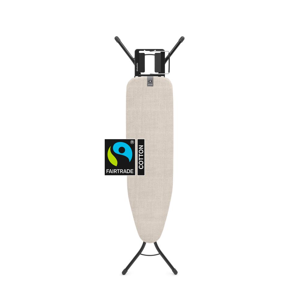 Brabantia žehlicí prkno A, 110x30cm, odkládací plocha pro žehličky, černý rám 22mm, Denim Grey