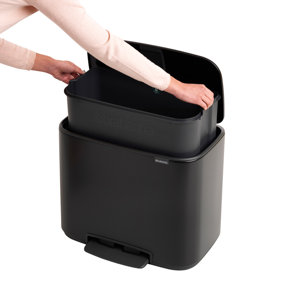 Brabantia odpadkový pedálový koš Bo - 36 L, matná černá