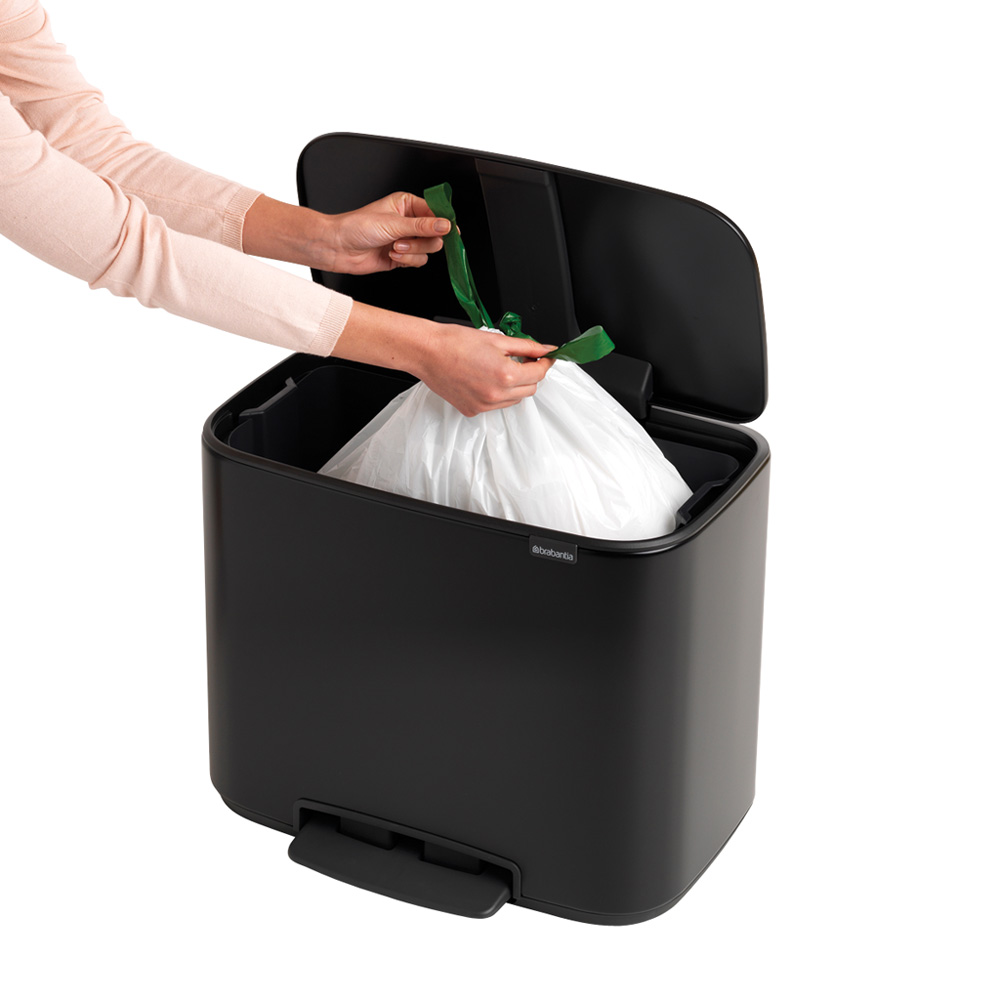 Brabantia odpadkový pedálový koš Bo - 36 L, matná černá
