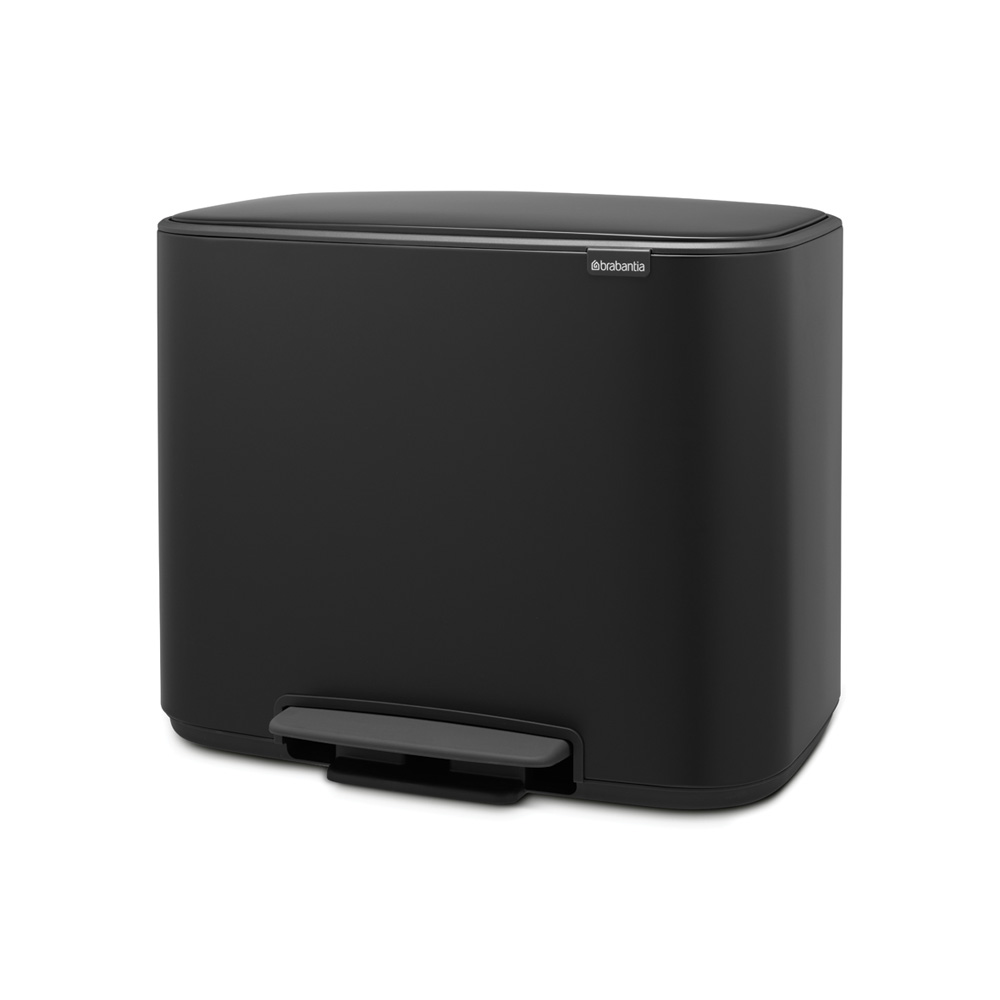 Brabantia odpadkový pedálový koš Bo - 11 + 23 L, matná černá