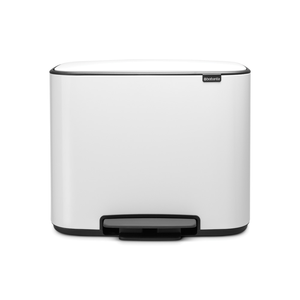 Brabantia odpadkový pedálový koš Bo - 3 x 11 L, bílá
