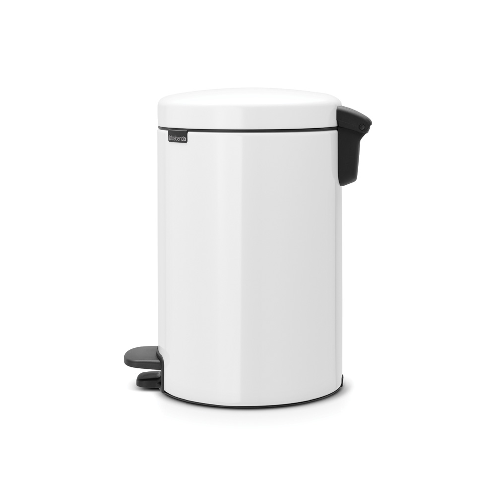 Brabantia pedálový odpadkový koš newIcon -  12 L bílá, kovové vědro