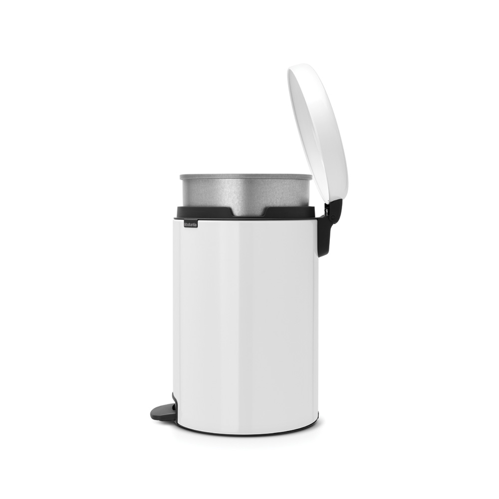 Brabantia pedálový odpadkový koš newIcon -  20 L bílá, kovové vědro