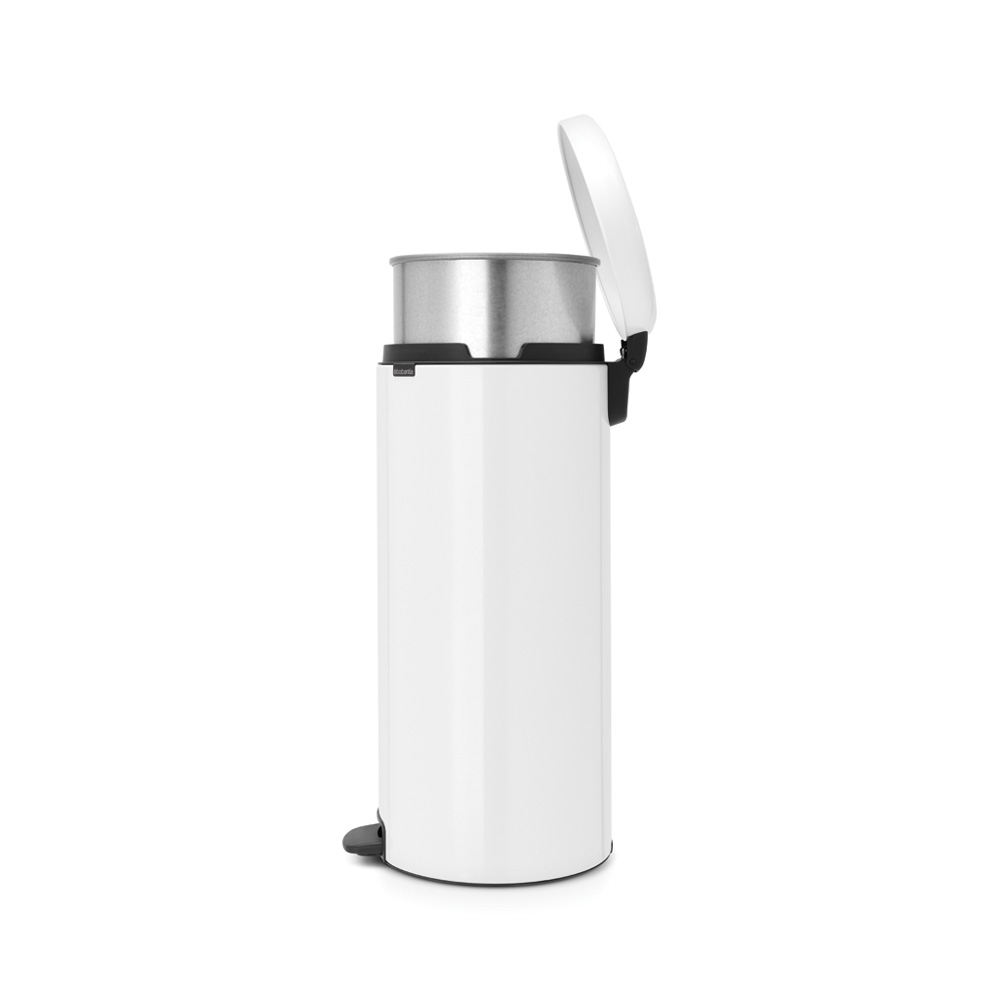 Brabantia pedálový odpadkový koš newIcon -  30 L bílá, kovové vědro