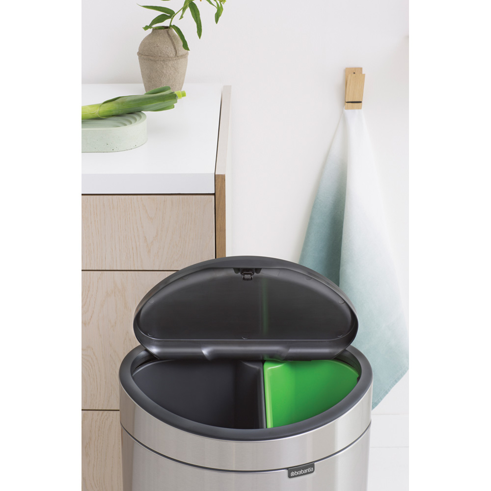 Brabantia odpadkový koš Touch Bin Recycle - 10 + 23 L, matná ocel