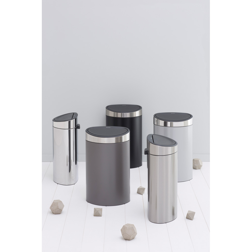 Brabantia Odpadkový koš Touch Bin - 40 L, matná černá/stříbrná