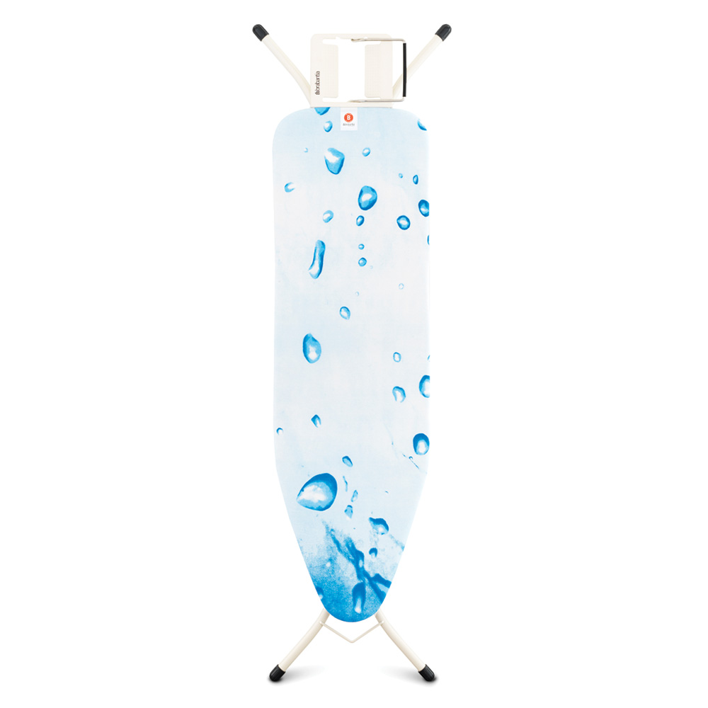 Brabantia žehlicí prkno B - odkládací plocha pro žehličky, bílý rám 22mm, Ice Water