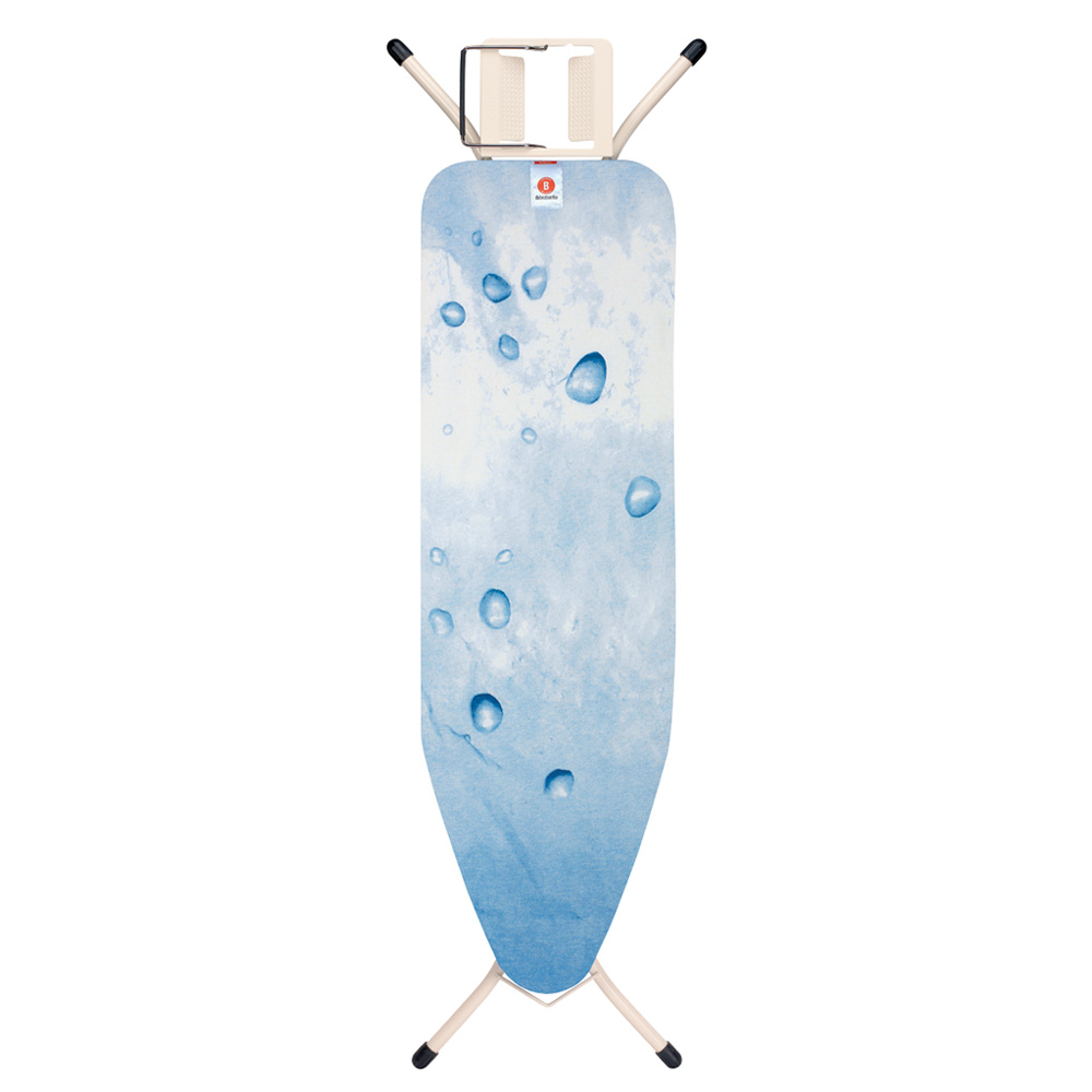 Brabantia žehlicí prkno B - odkládací plocha pro žehličky, bílý rám 22mm, Ice Water