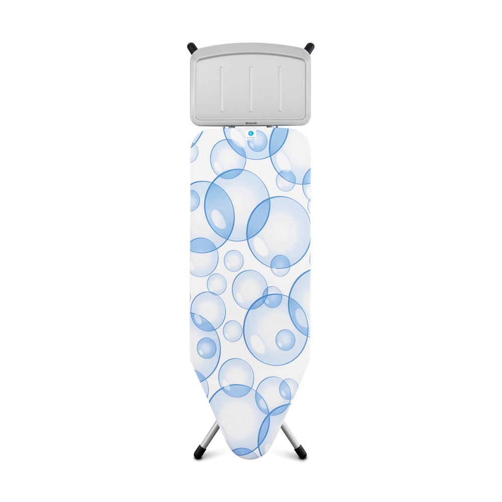 Brabantia žehlicí prkno C - pevný držák pro parní jednotku, šedý rám 25mm, Bubbles