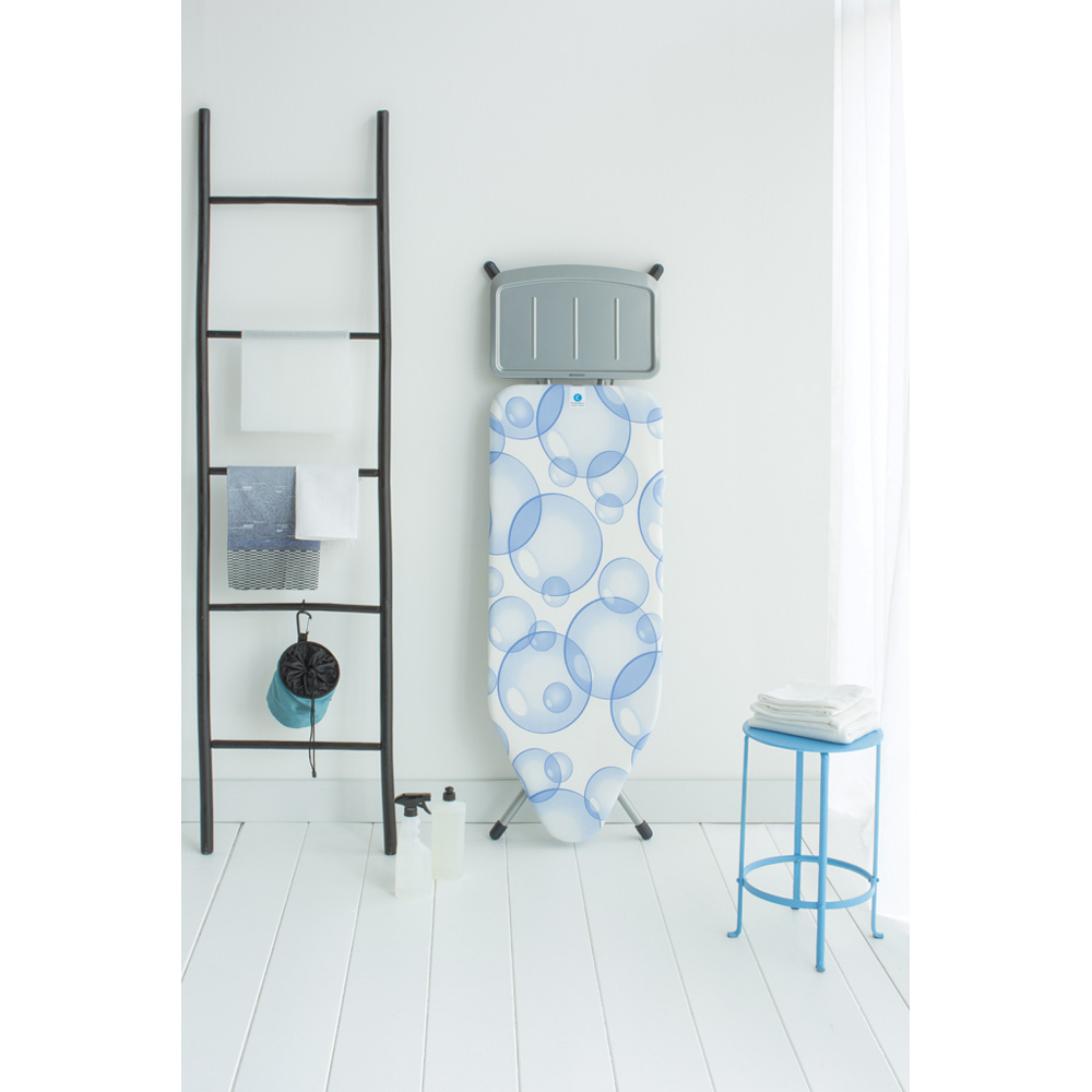Brabantia žehlicí prkno C - pevný držák pro parní jednotku, šedý rám 25mm, Bubbles
