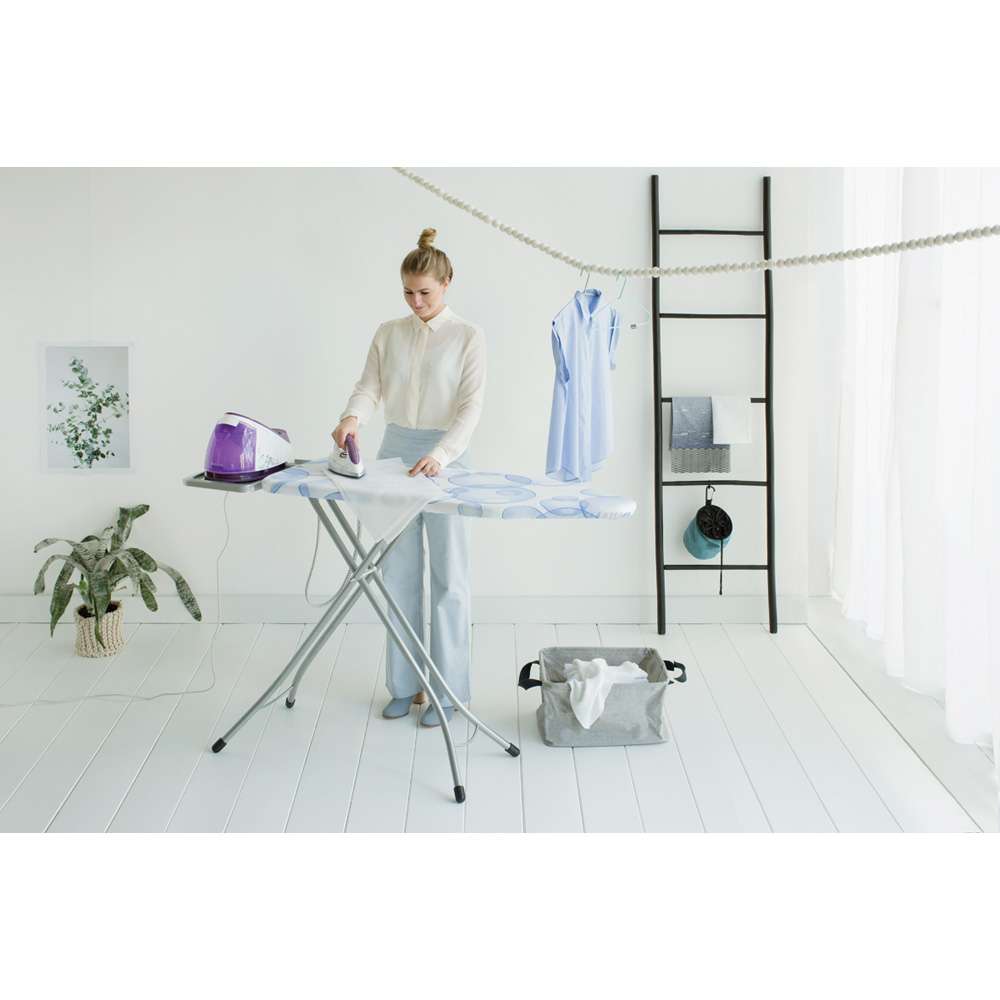 Brabantia žehlicí prkno C - pevný držák pro parní jednotku, šedý rám 25mm, Bubbles