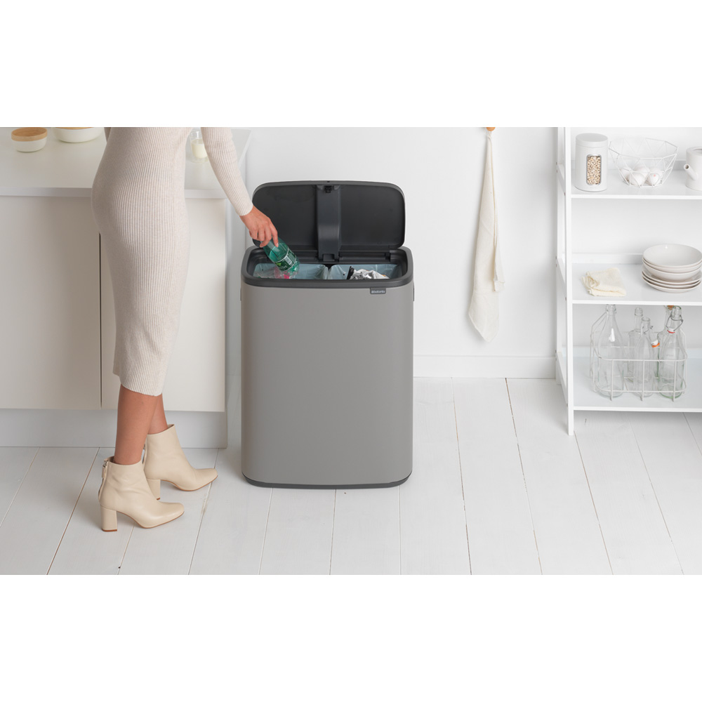 Brabantia odpadkový koš Bo Touch Bin - 2 x30L,minerální sv.šedá