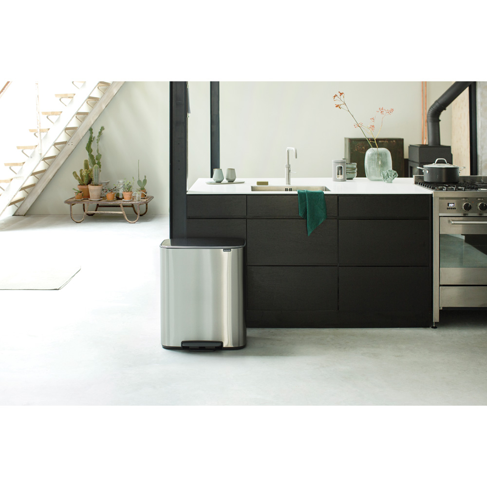 Brabantia odpadkový pedálový koš Bo 60L,matná ocel FPP