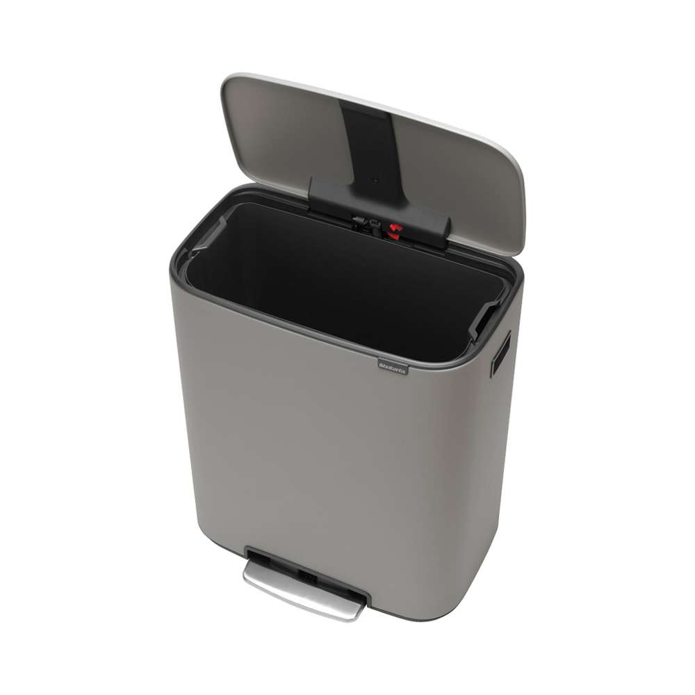 Brabantia odpadkový pedálový koš Bo 60L,minerální světle šedá