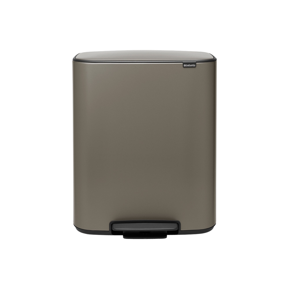 Brabantia odpadkový pedálový koš Bo 60L, platinová