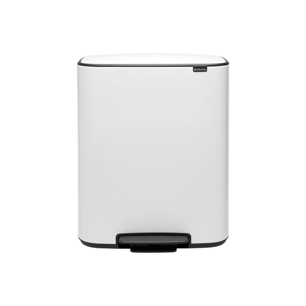 Brabantia odpadkový pedálový koš Bo 2x30L, bílá