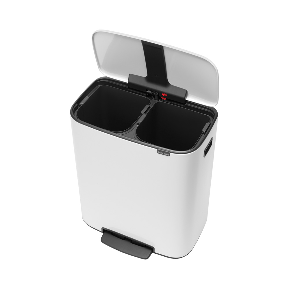 Brabantia odpadkový pedálový koš Bo 2x30L, bílá