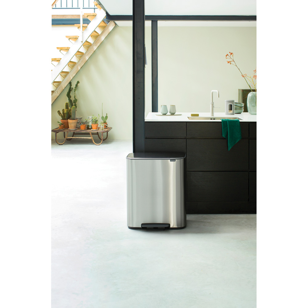 Brabantia odpadkový pedálový koš Bo 2x30L, matná ocel FPP