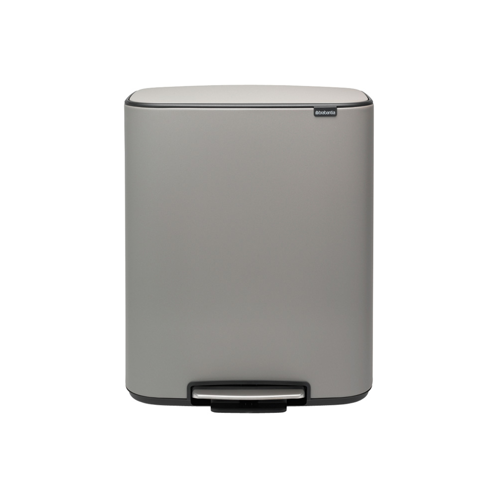 Brabantia odpadkový pedálový koš Bo 2x30L, minerální světle šedá