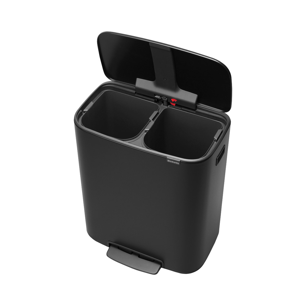 Brabantia odpadkový pedálový koš Bo 2x30L, matná černá