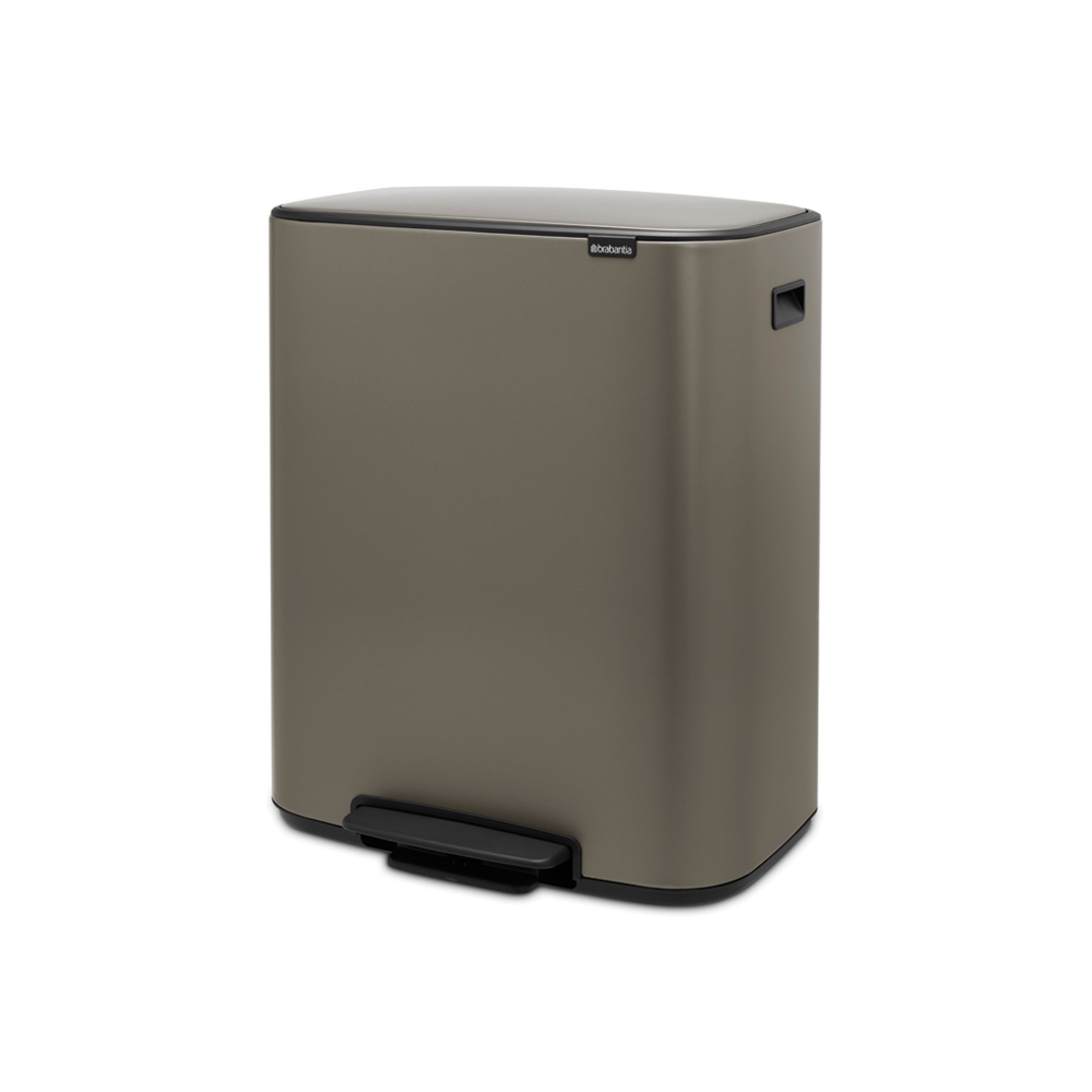 Brabantia odpadkový pedálový koš Bo 2x30L, platinová