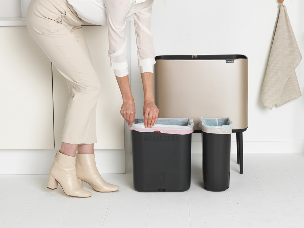 Brabantia odpadkový koš BO Touch Bin - 11+23 L, metalická zlatá