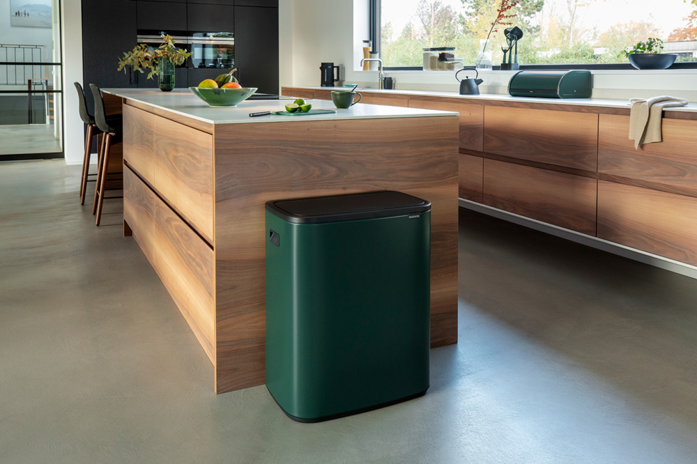 Brabantia odpadkový koš Bo Touch Bin - 2 x30 L, tmavě zelená