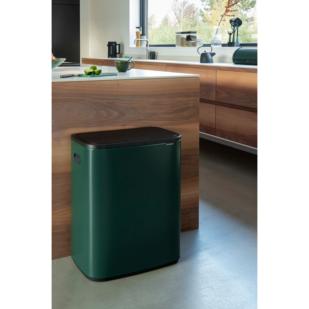 Brabantia odpadkový koš Bo Touch Bin - 2 x30 L, tmavě zelená