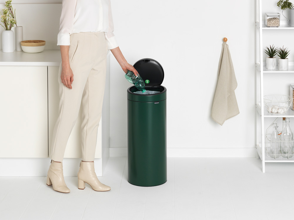 Brabantia odpadkový koš Touch Bin New 30 L, tmavě zelená