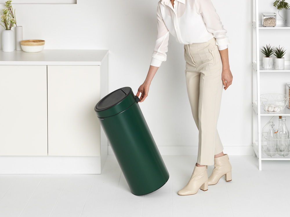 Brabantia odpadkový koš Touch Bin New 30 L, tmavě zelená