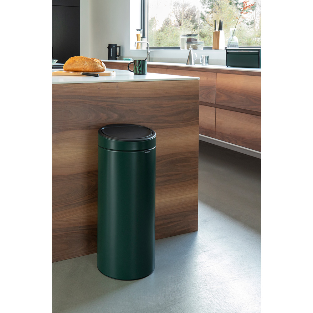 Brabantia odpadkový koš Touch Bin New 30 L, tmavě zelená
