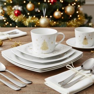 Zlatý dotek Vánoc. ✨ Vytvořte si sváteční tabuli, která září! Naše porcelánová kolekce Zlatá Koleda od by inspire je o...
